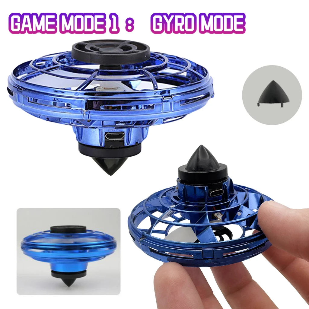 NEW LED Flying UFO Spinner Fingertip, Upgrade Flight Helicopter Gyro Flyorb Hover Ball, Mini Drone Aircraft Toy, Christmas Gift