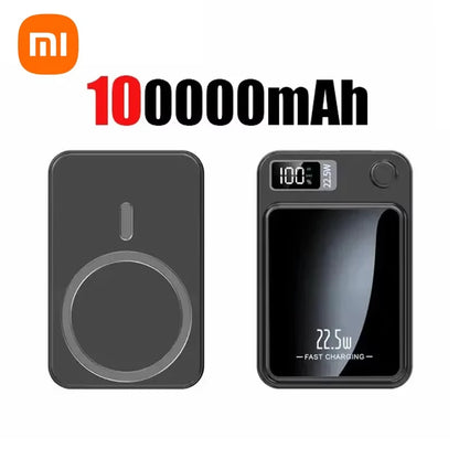 Xiaomi 200000Mah Magnetic Power Bank Wireless Fast Charger for Magsafe Portable Auxiliary Battery Pack for Iphone Huawei Samsung