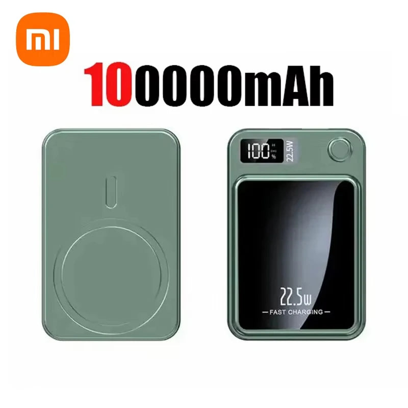 Xiaomi 200000Mah Magnetic Power Bank Wireless Fast Charger for Magsafe Portable Auxiliary Battery Pack for Iphone Huawei Samsung